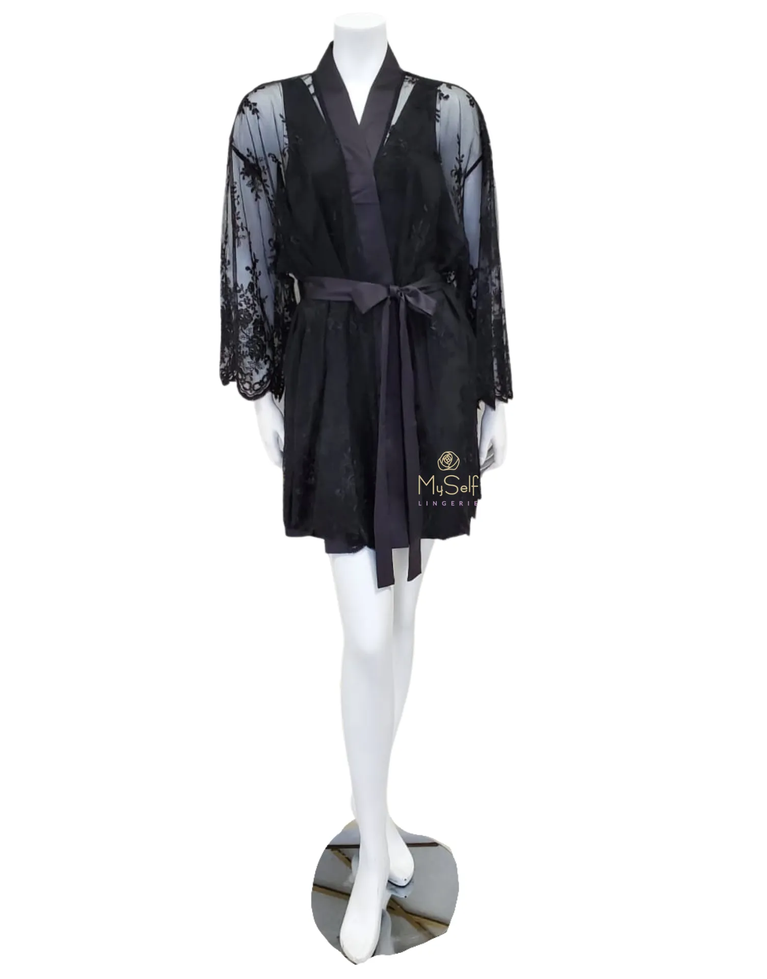 197X Black Darling Lace Cover Up Plus Sizes