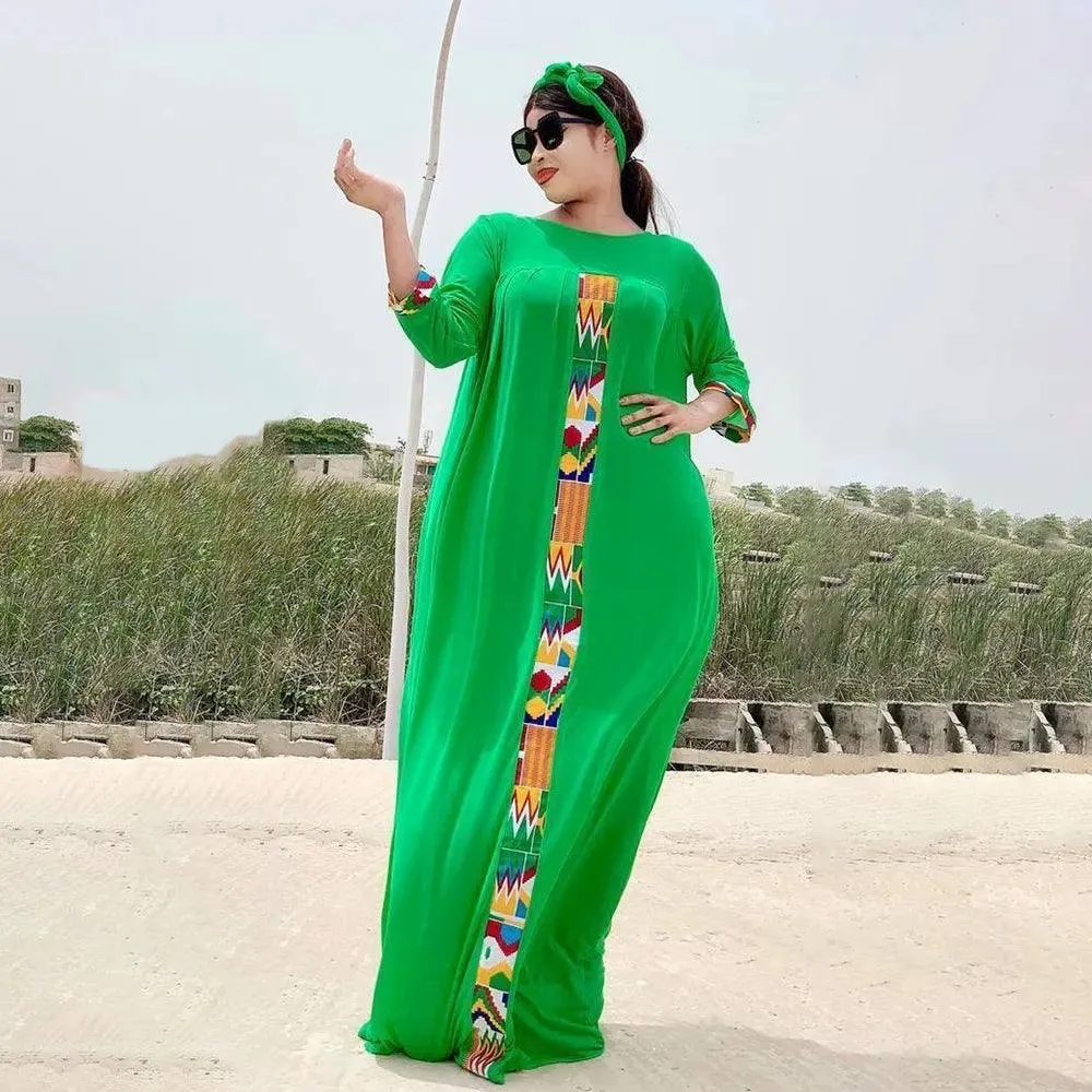 3 Piece Set Boho Loose African Arabian Kaftan Abaya Dress for Women
