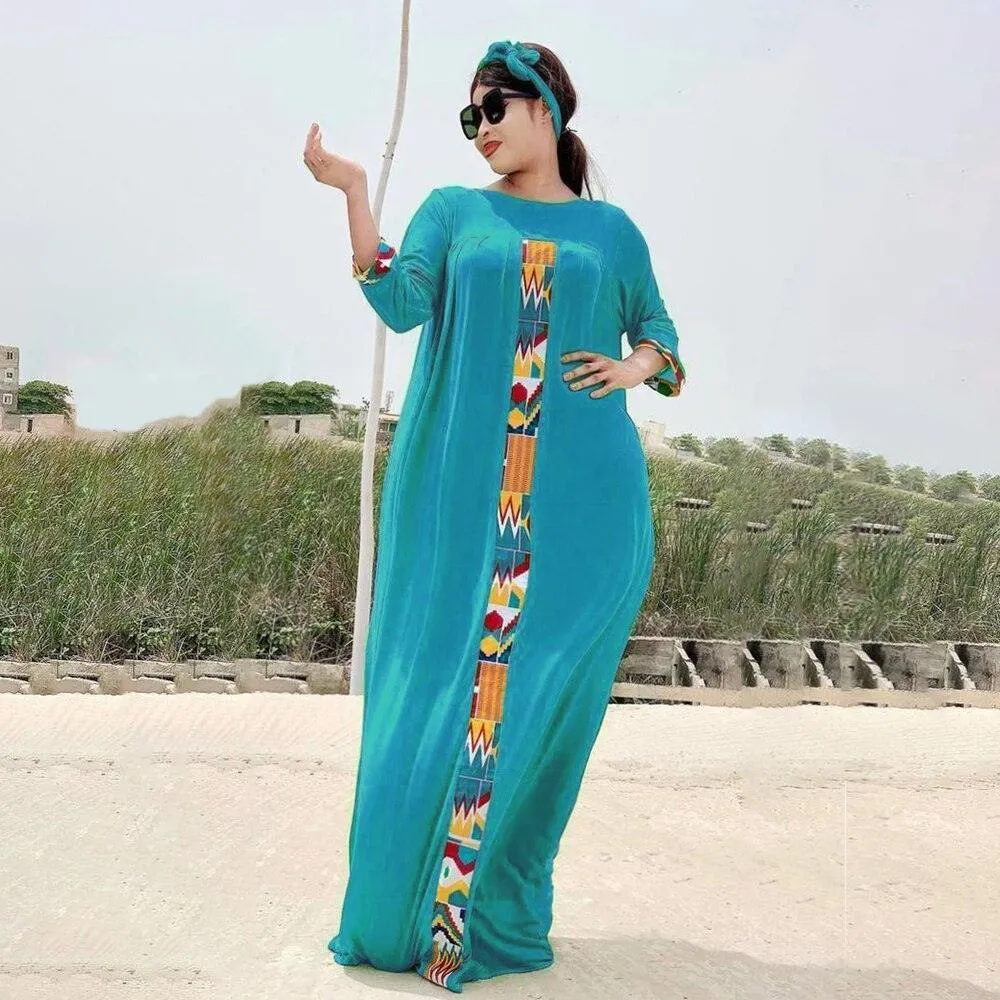 3 Piece Set Boho Loose African Arabian Kaftan Abaya Dress for Women