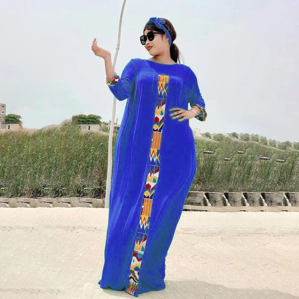 3 Piece Set Boho Loose African Arabian Kaftan Abaya Dress for Women
