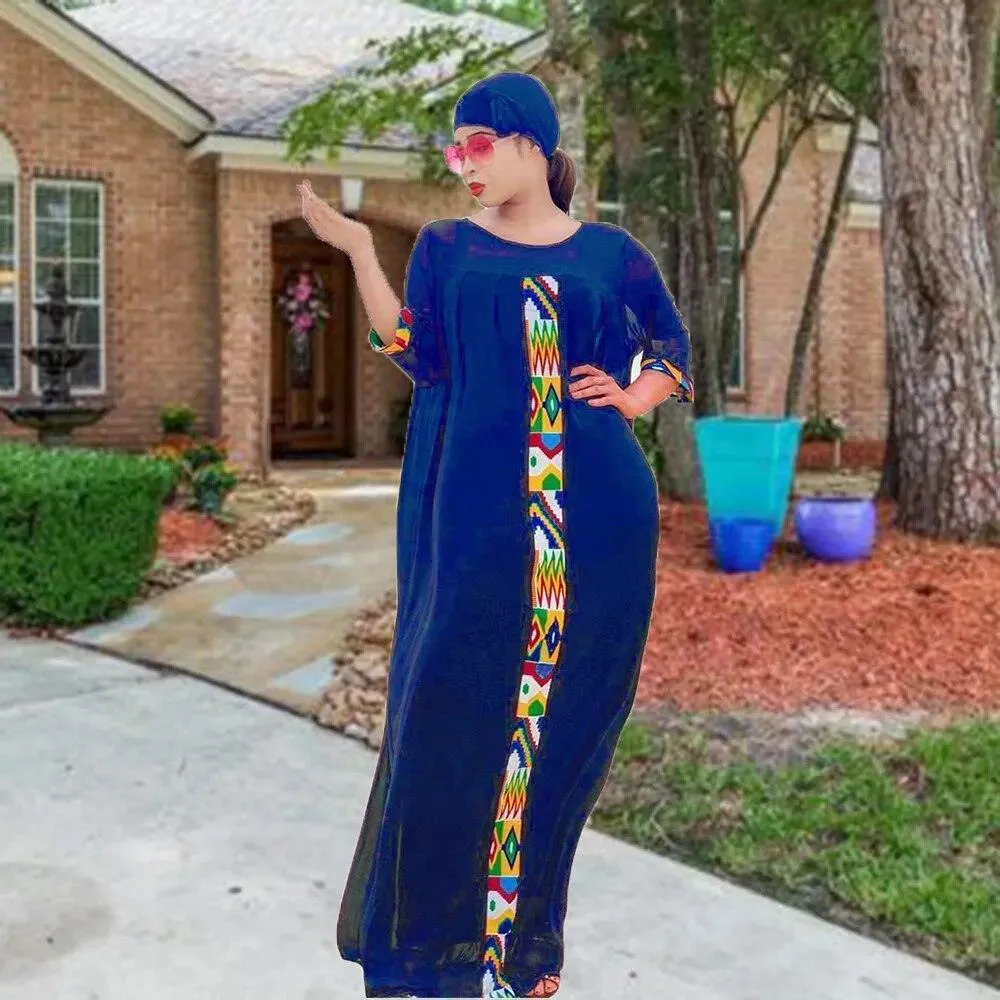 3 Piece Set Boho Loose African Arabian Kaftan Abaya Dress for Women