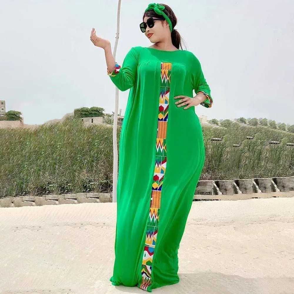 3 Piece Set Boho Loose African Arabian Kaftan Abaya Dress for Women
