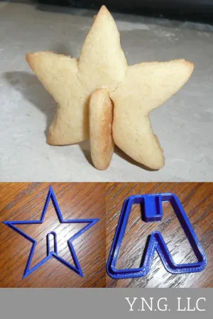3D Star Christmas Cookie Cutter Holiday Made in USA PR293