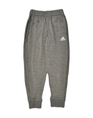 ADIDAS Boys Tracksuit Trousers Joggers 7-8 Years Small  Grey