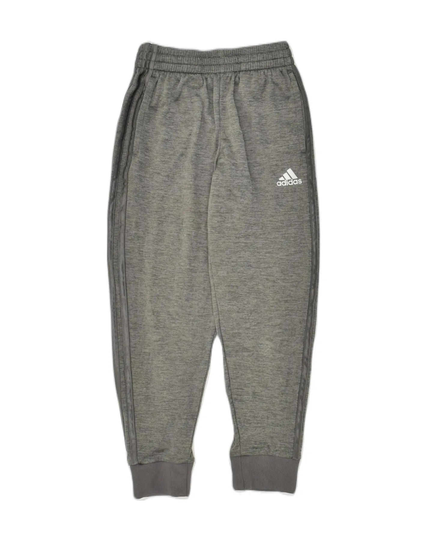 ADIDAS Boys Tracksuit Trousers Joggers 7-8 Years Small  Grey