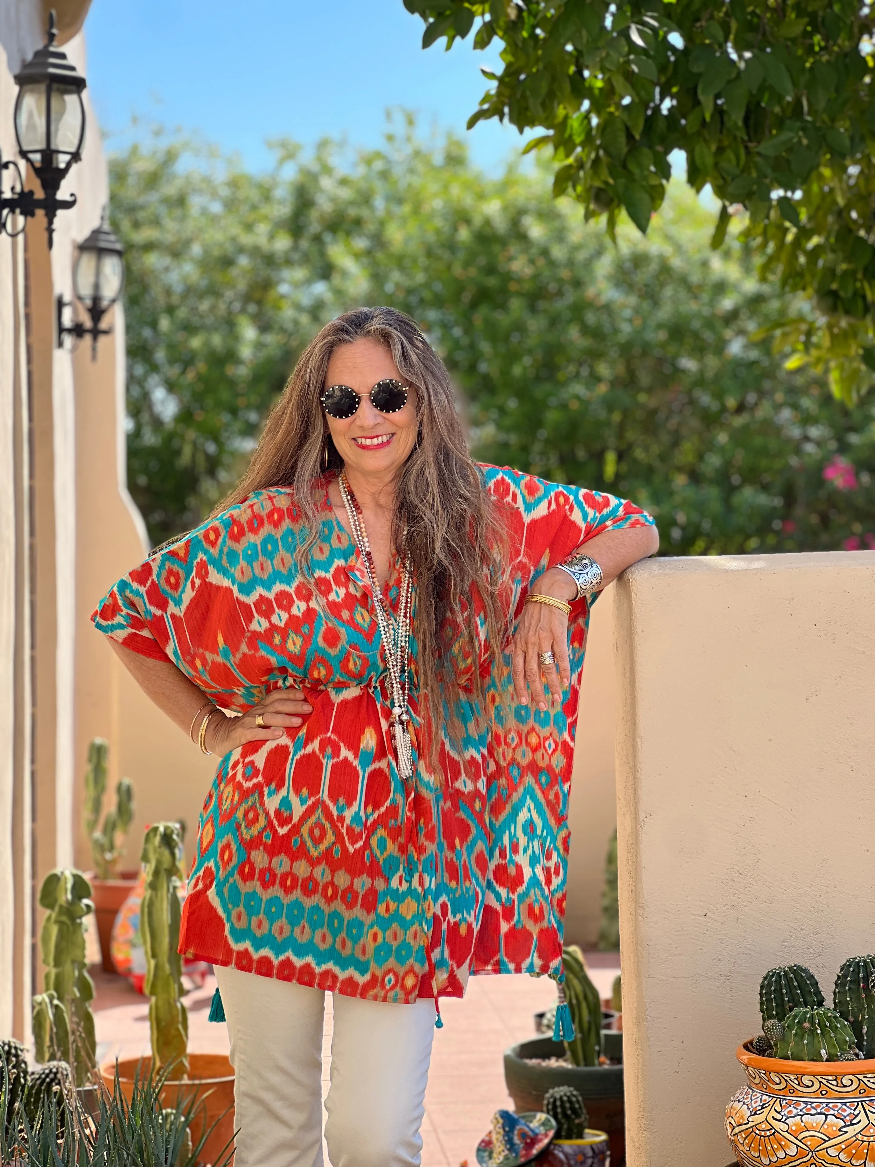 Bella Vita Italian Silk Short Kaftan