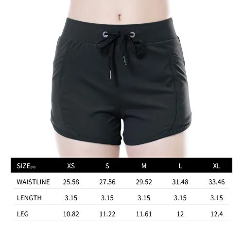 beroy Women's High-Waisted Athletic Shorts, Size S, White - Quick Dry, Tummy Control, 2 Pockets, Workout, Running, Yoga Shorts