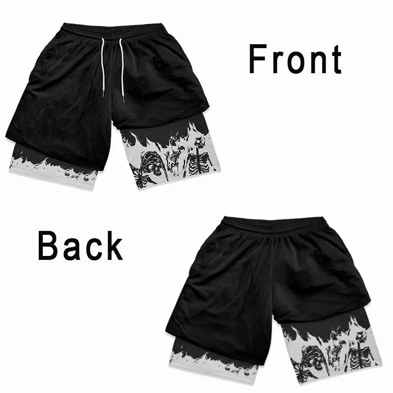 Berserk Sacrifices Quick Dry Premium Black Mesh Workout Shorts