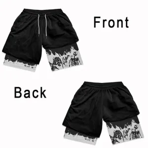 Berserk Sacrifices Quick Dry Premium Black Mesh Workout Shorts