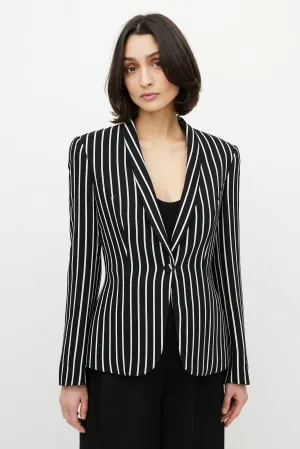 Black & White Striped Blazer