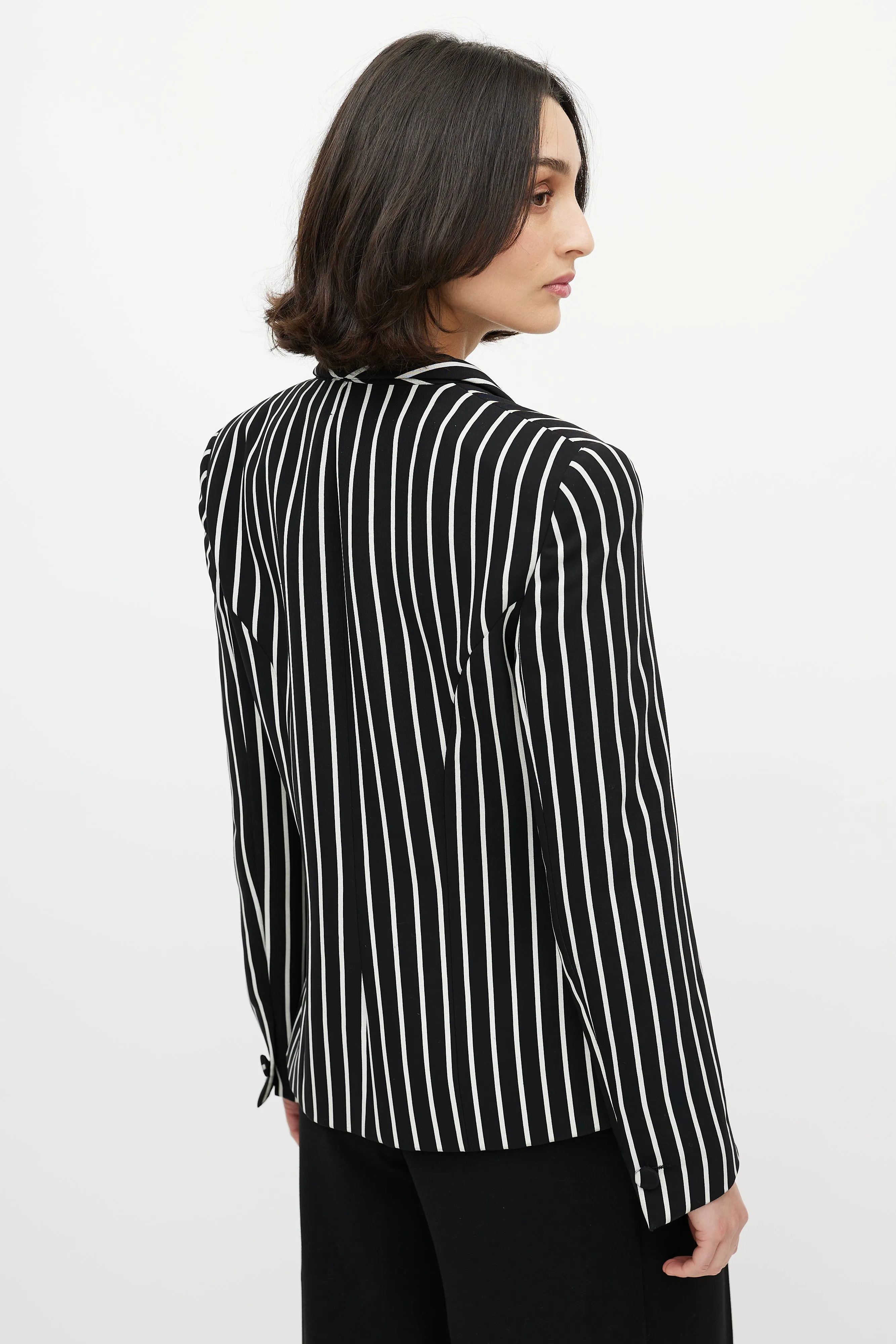 Black & White Striped Blazer