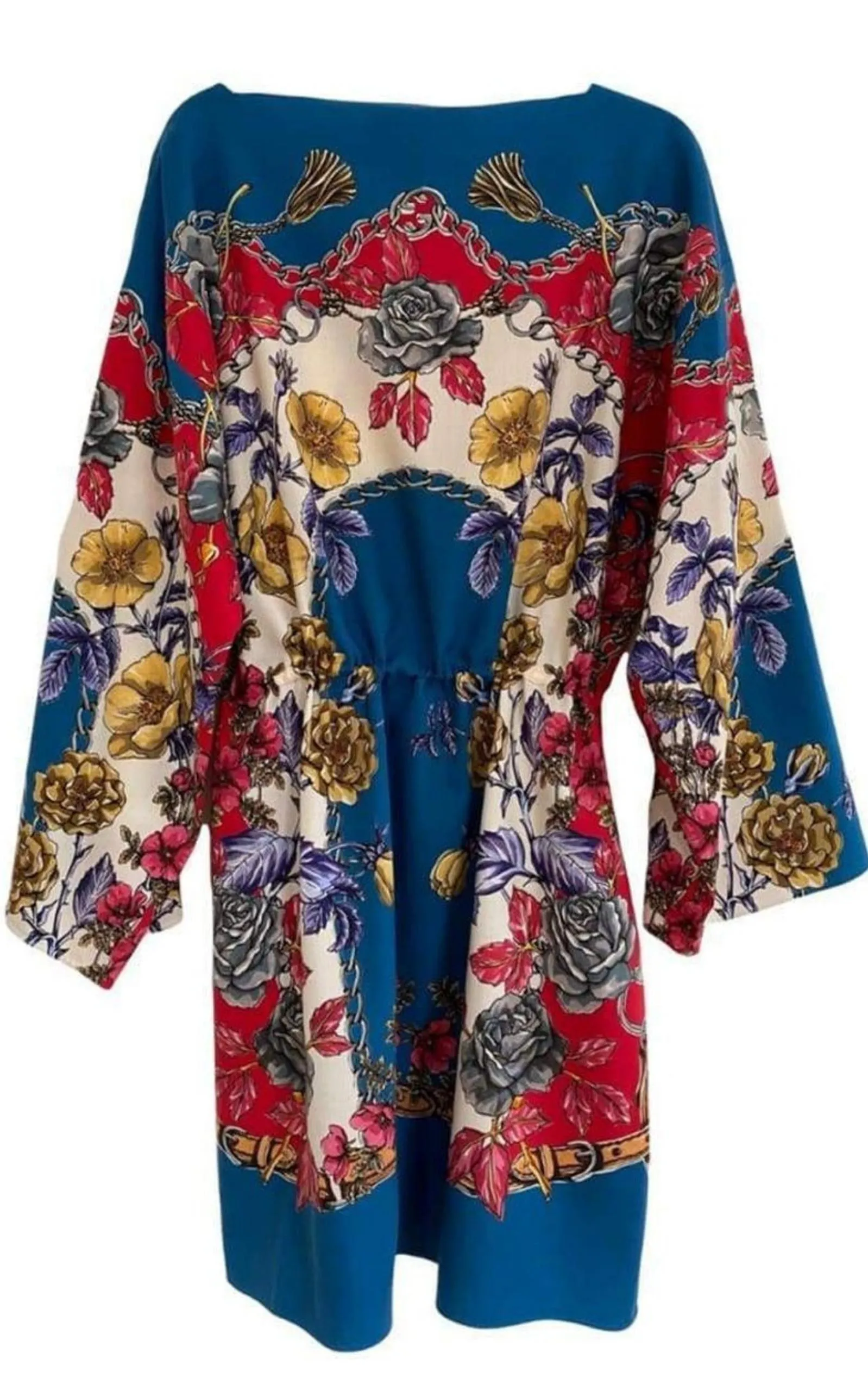 Boudoir Printed Wool-Twill Kaftan Dress