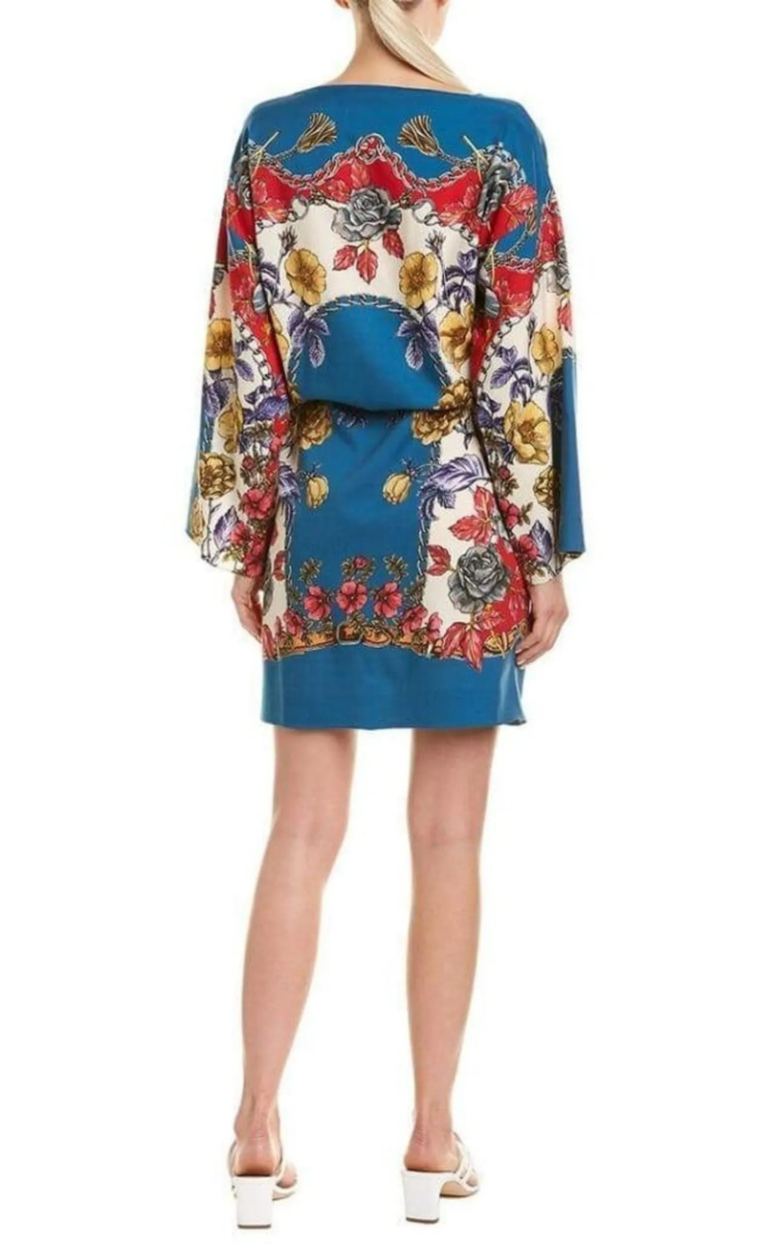 Boudoir Printed Wool-Twill Kaftan Dress