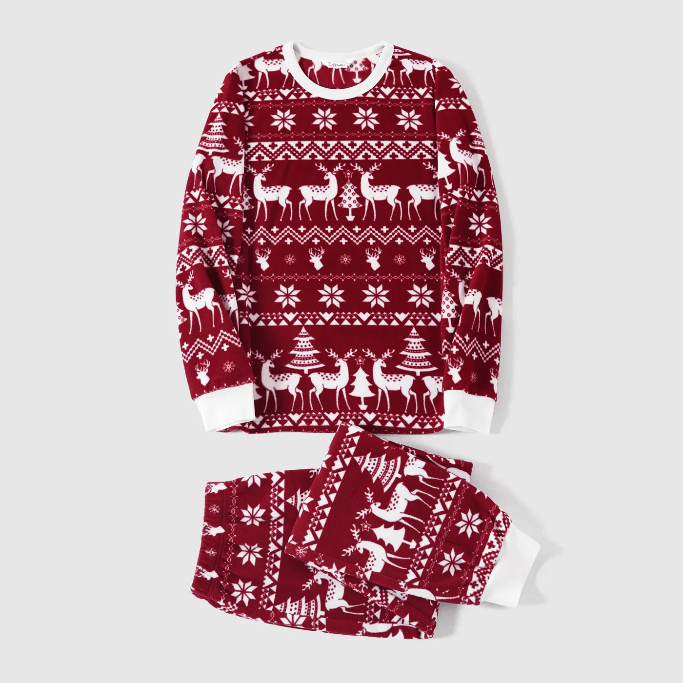 Christmas Family Matching Festival All-over Print Long-sleeve Pajamas Sets(Flame resistant)