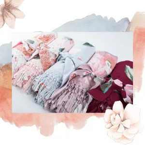Cotton Floral Tassel  Robes, Bridesmaid Robes, Bridal Party Wedding Robes, Tassel Robes, H&C Creations