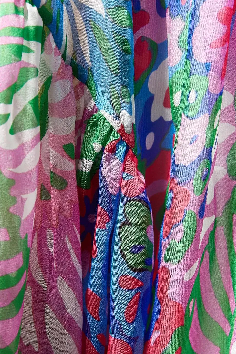 Dolce & Gabbana 60s Print Oversized Kaftan in Silk Chiffon