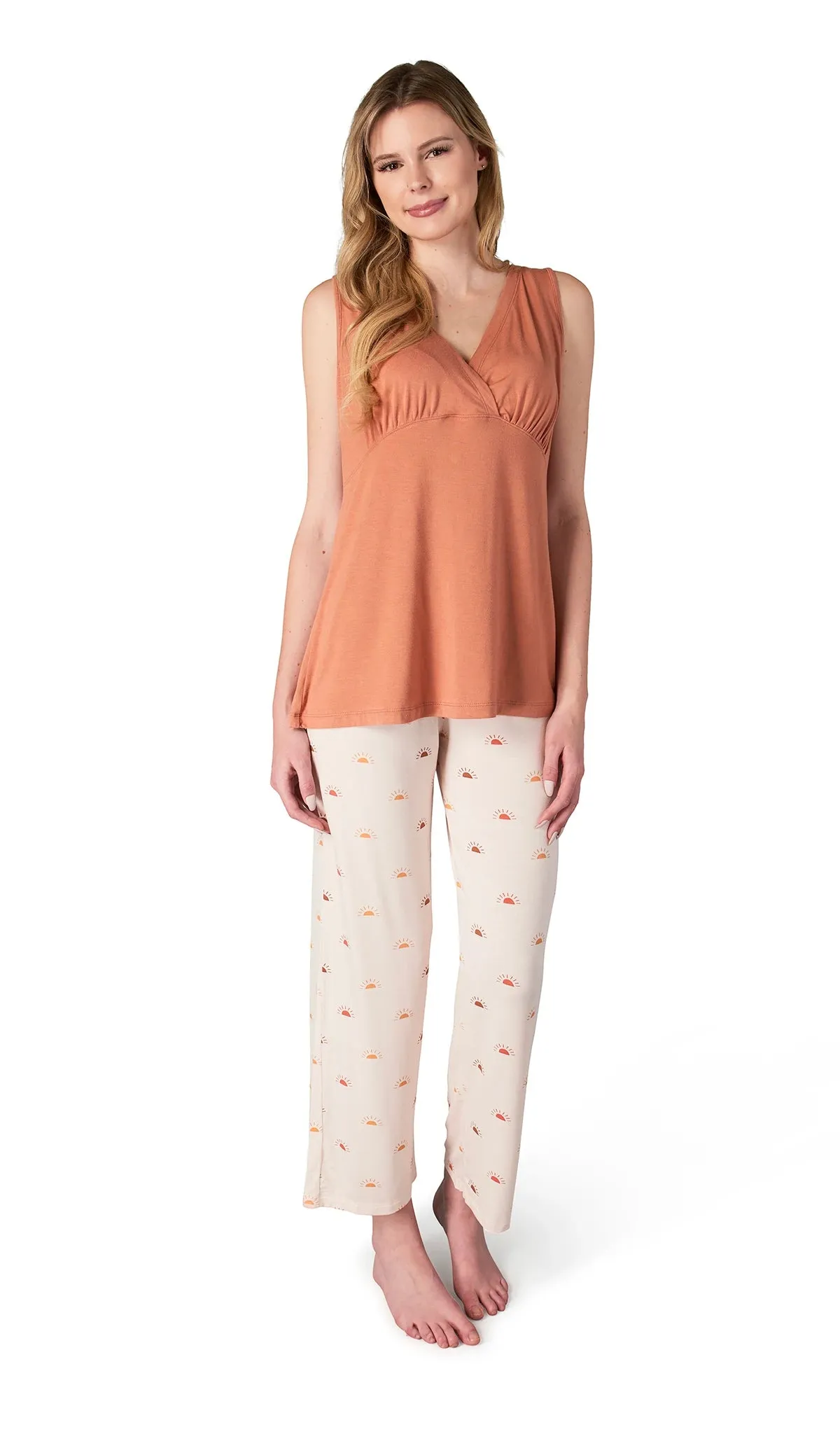 Everly Grey 3-Piece Analise PJ Pant Set / Sunrise