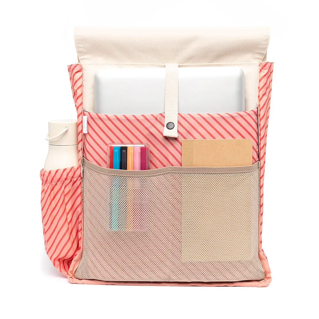 Handy Mini Backpack Stripes Ecru