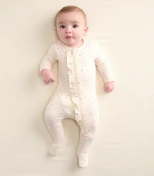 Hatley Pretty Hearts Newborn Ruffle Footed Sleeper
