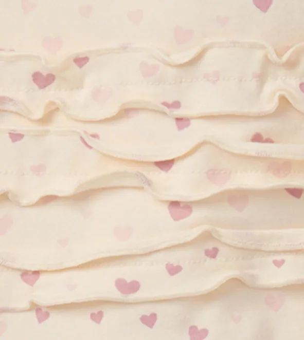 Hatley Pretty Hearts Newborn Ruffle Footed Sleeper