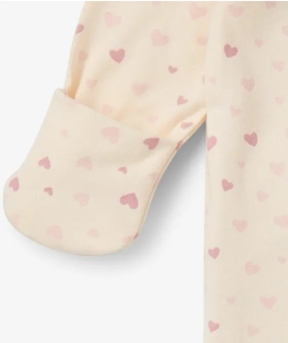 Hatley Pretty Hearts Newborn Ruffle Footed Sleeper