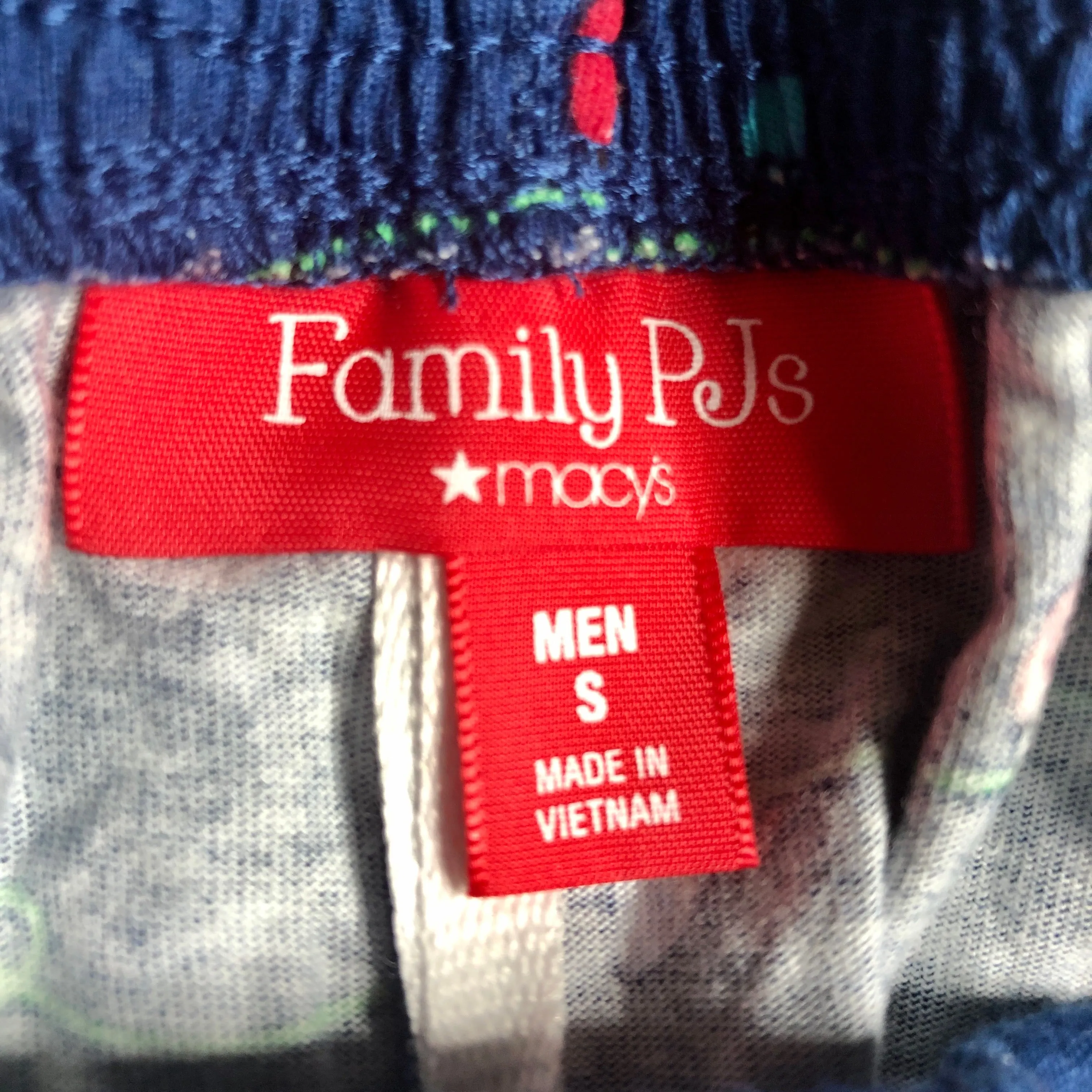 Holiday Family PJs Blue and Grey Holiday Lights 2 Piece Set - Size Small
