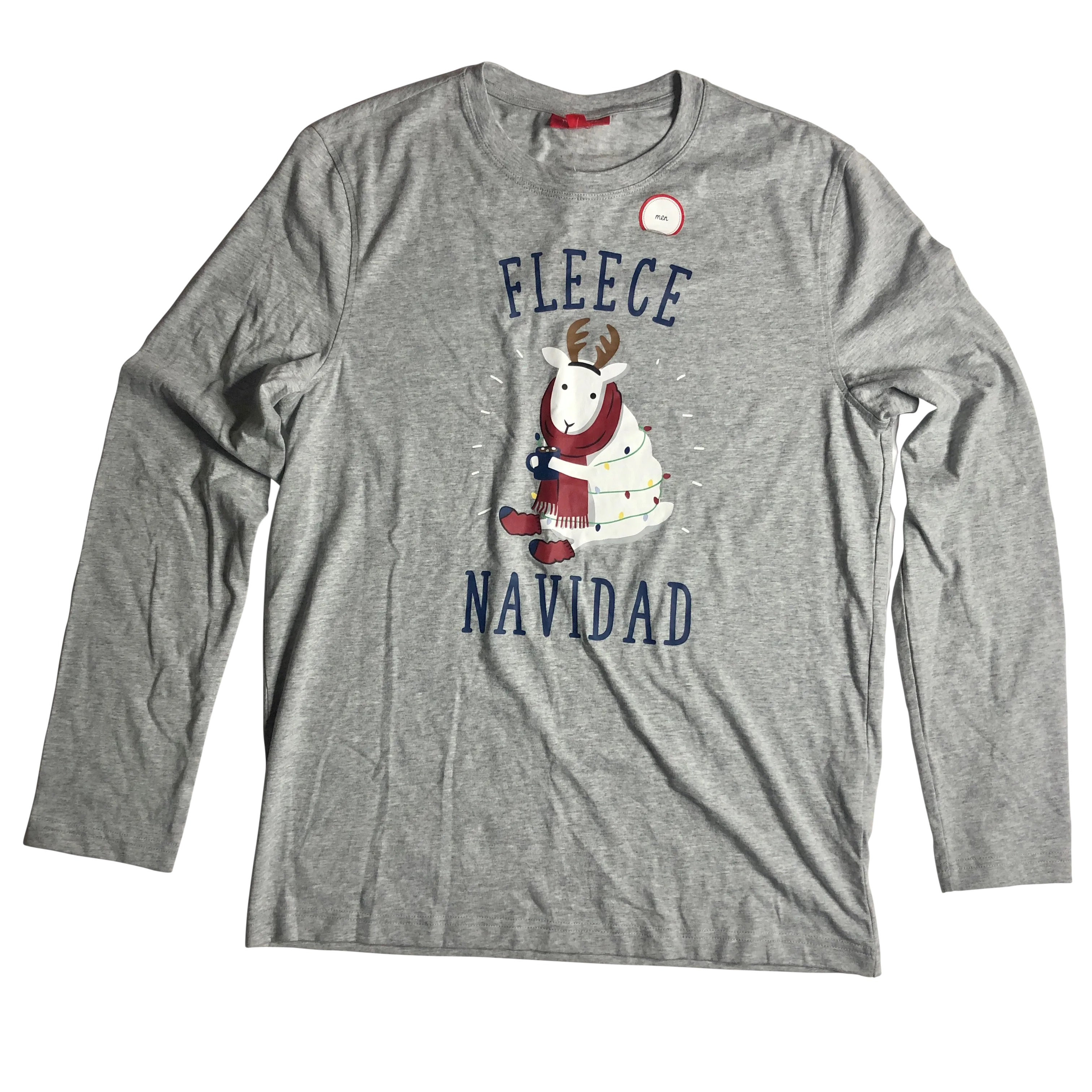 Holiday Family PJs Blue and Grey Holiday Lights 2 Piece Set - Size Small
