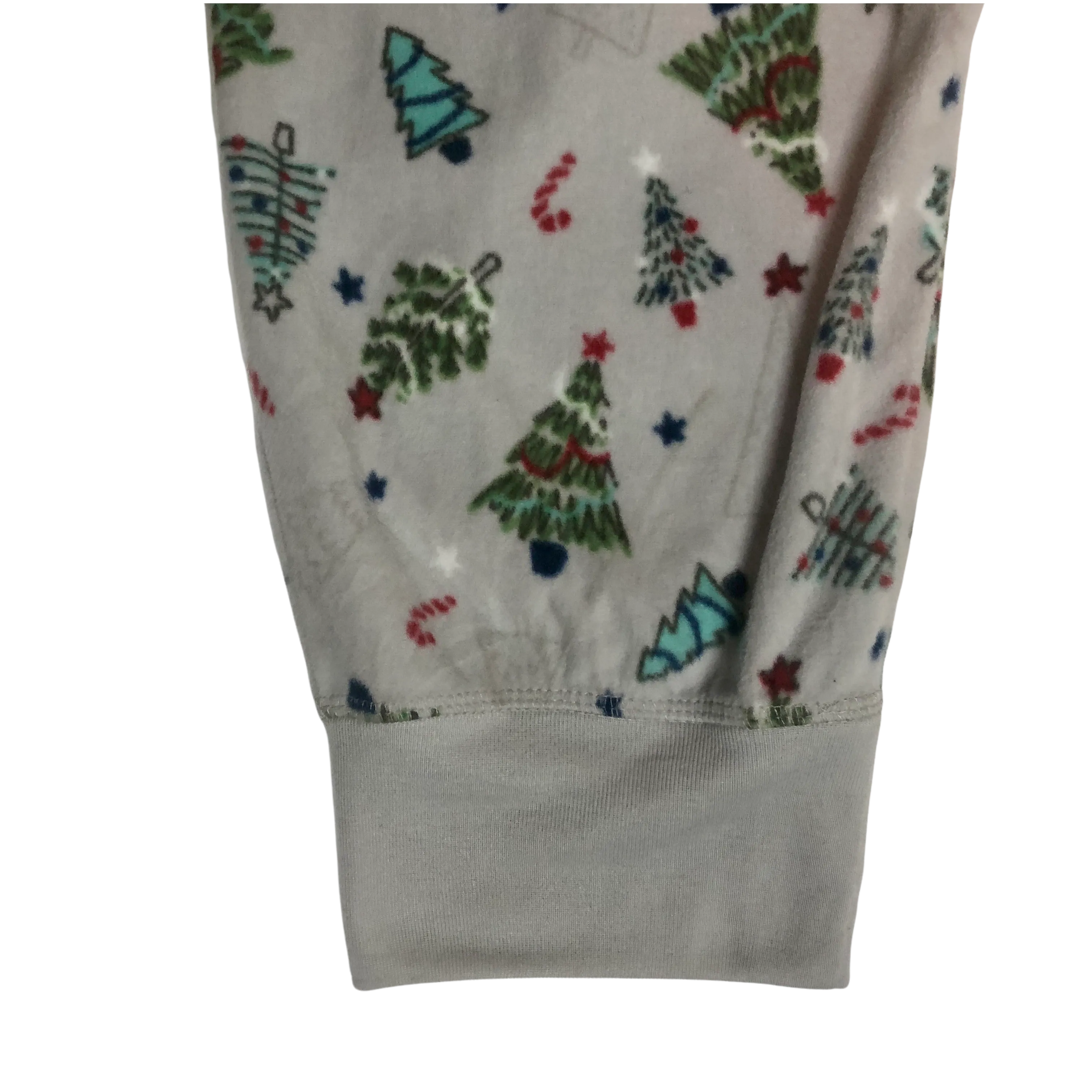 Holiday Family PJs Grey Festive Trees One Piece - Size Large