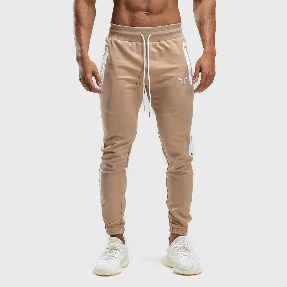 HYPE Joggers - Beige with White Panel