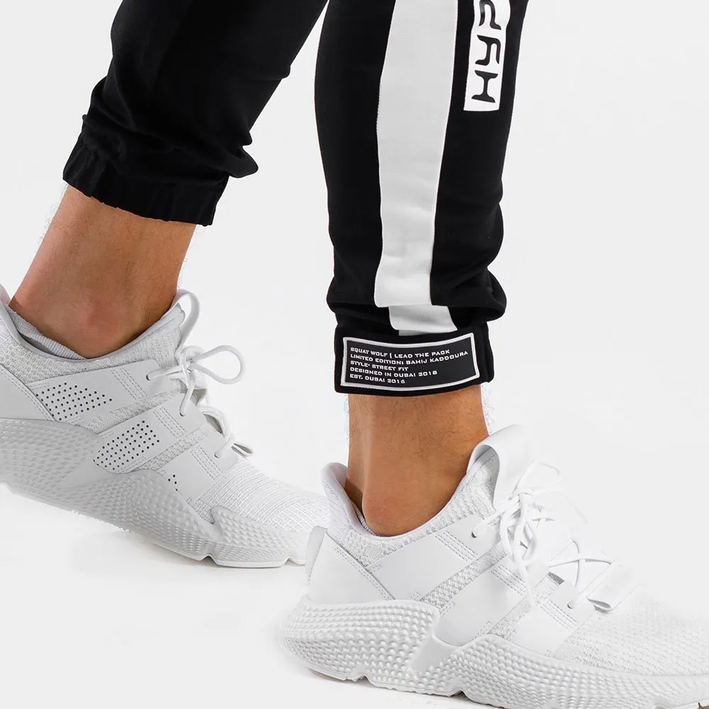 HYPE Joggers - Black with White Panel