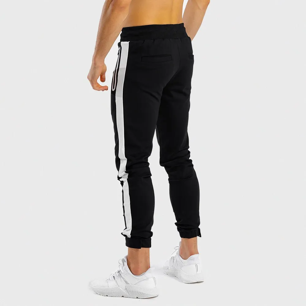 HYPE Joggers - Black with White Panel