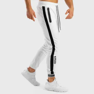 HYPE Joggers - White with Black Panel