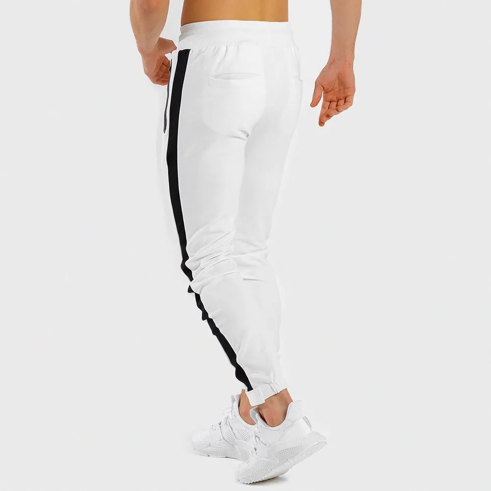 HYPE Joggers - White with Black Panel