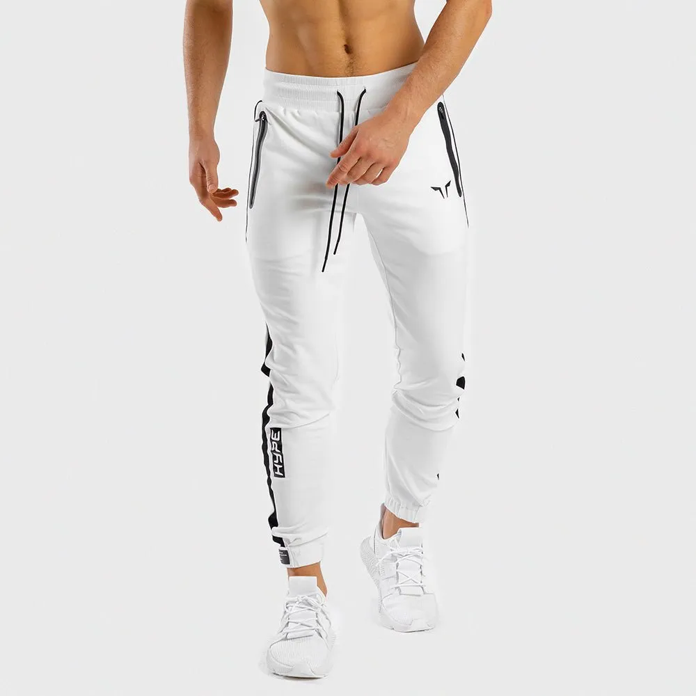HYPE Joggers - White with Black Panel