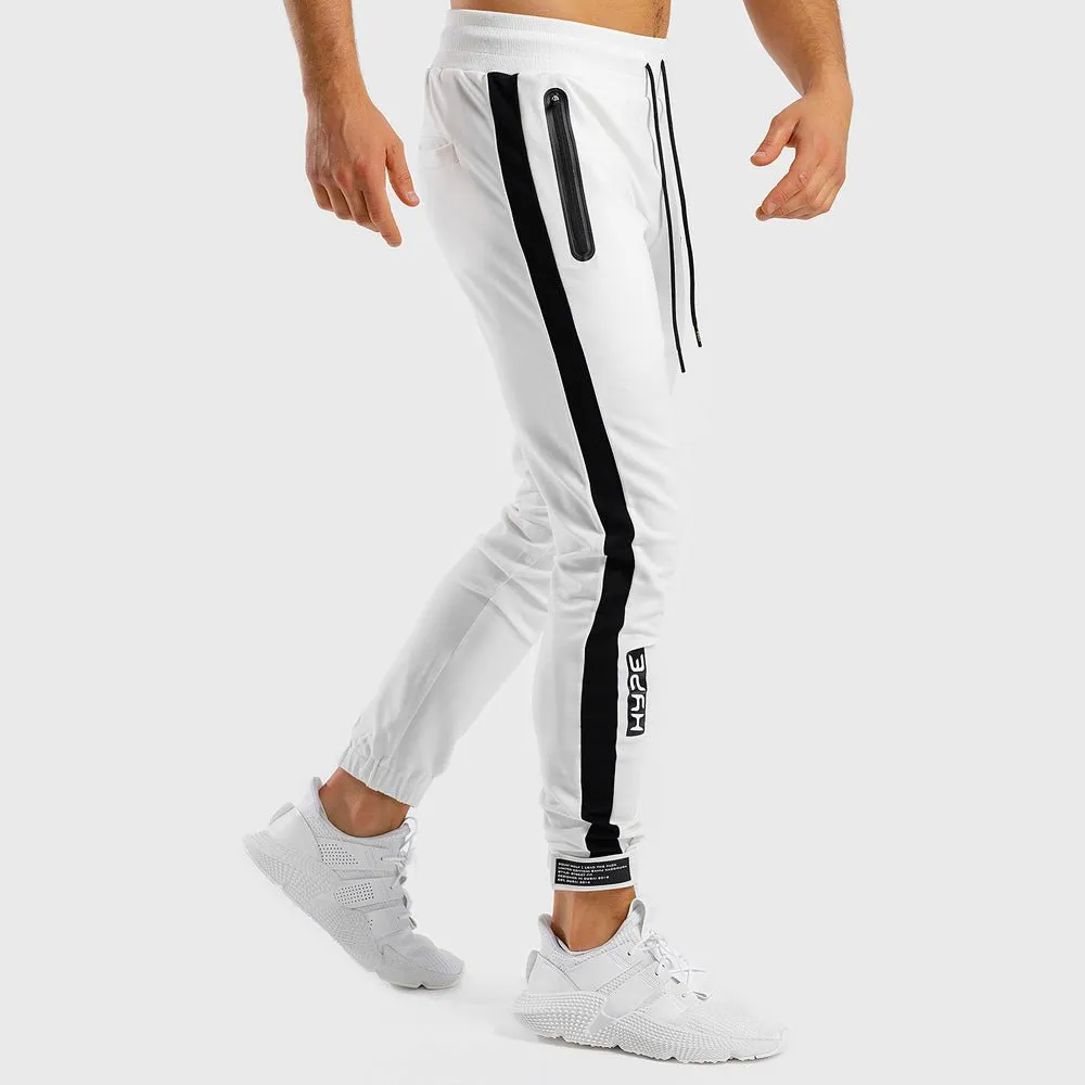 HYPE Joggers - White with Black Panel