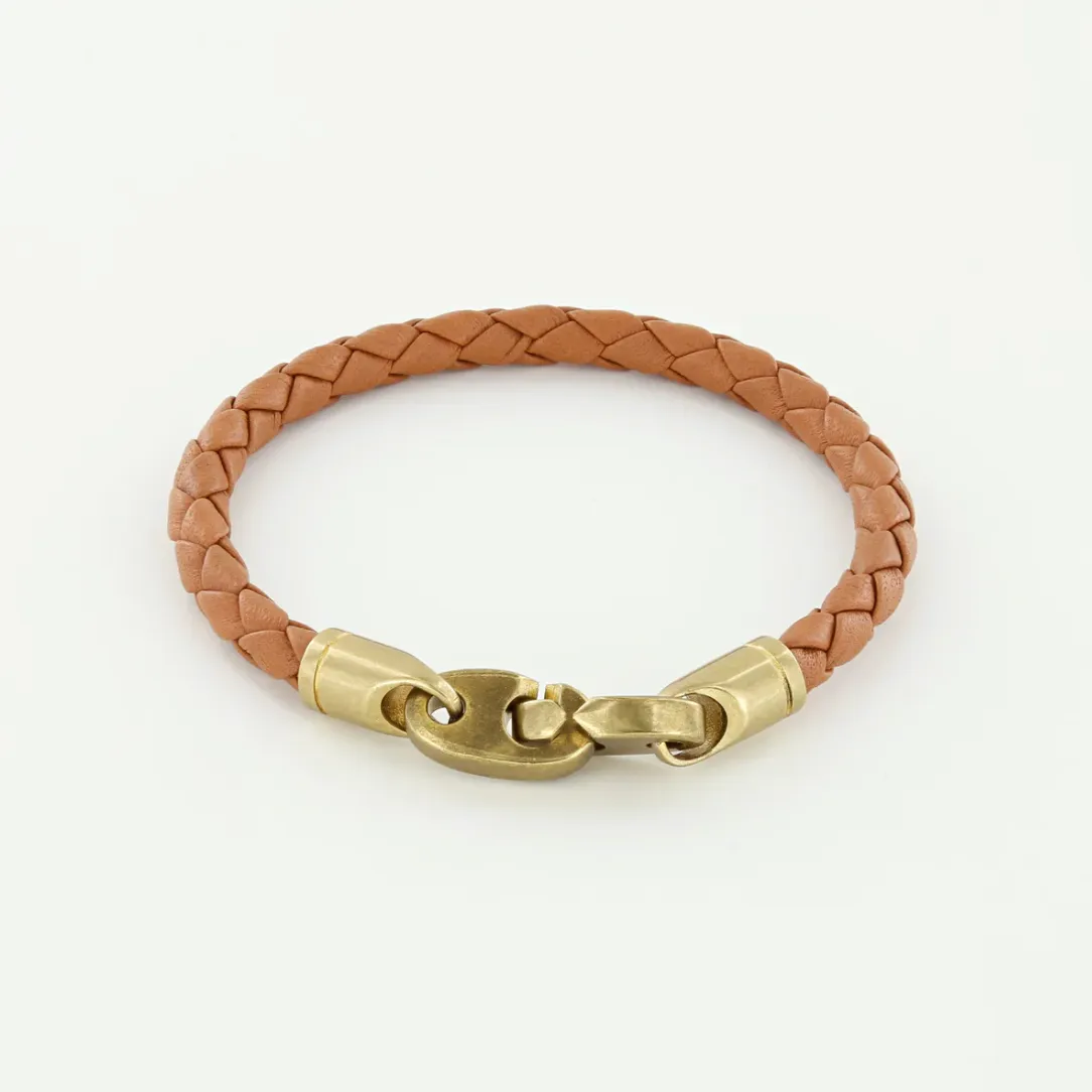 Journey Single Wrap Leather Bracelet (Baked Brown)
