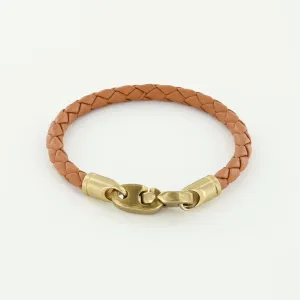 Journey Single Wrap Leather Bracelet (Baked Brown)