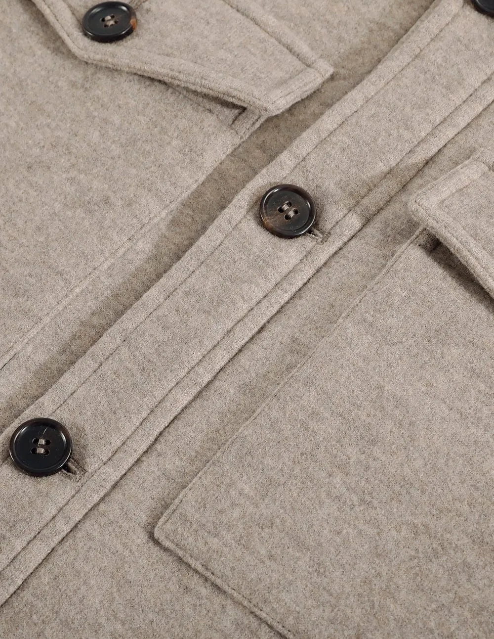 Khaki Colourblock Oversized Casual Jacket For Couples