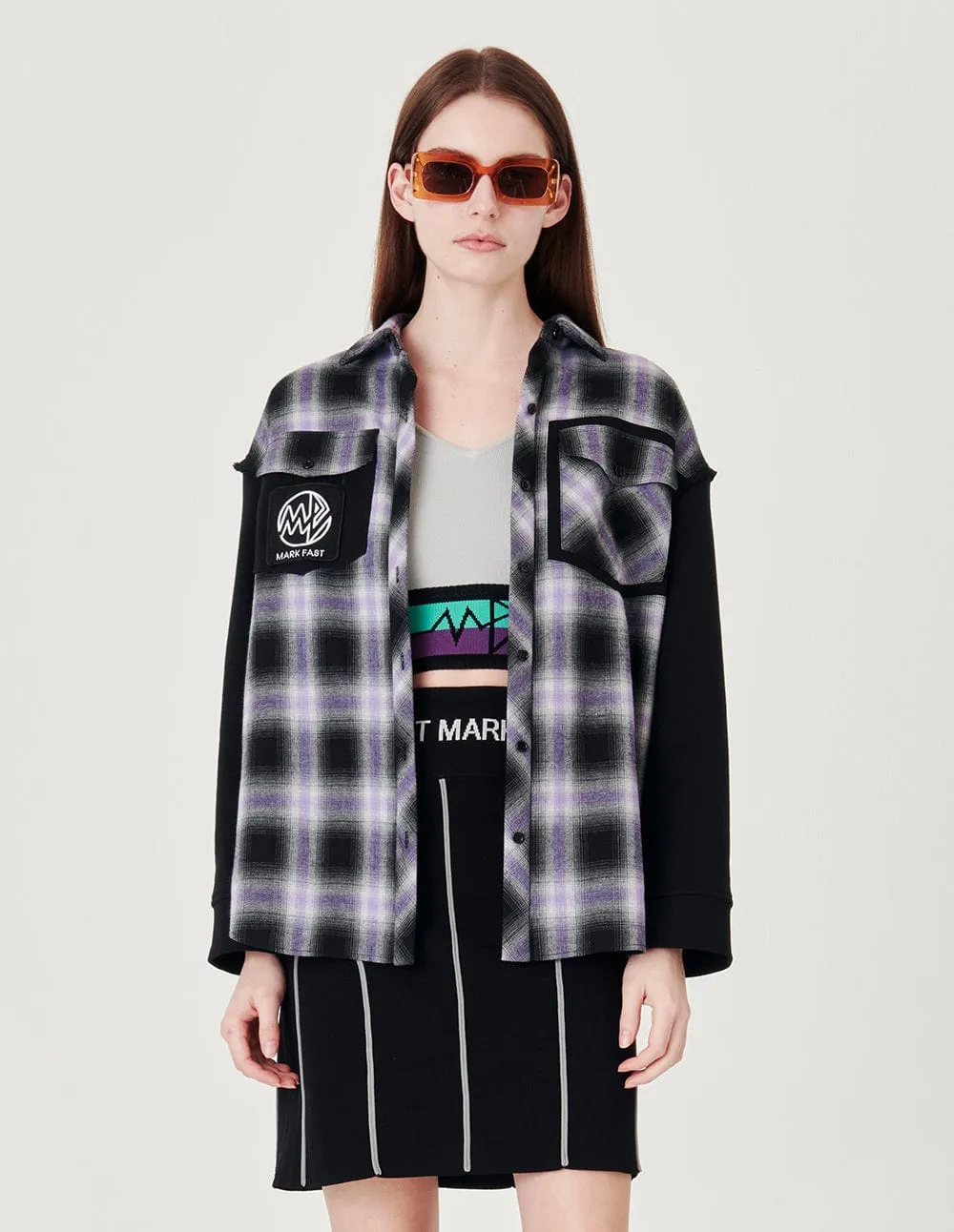 Lavender Purple Check Jacket