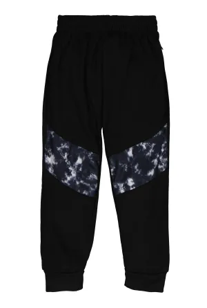 Little Boys Fleece Tie Dye Knee Joggers
