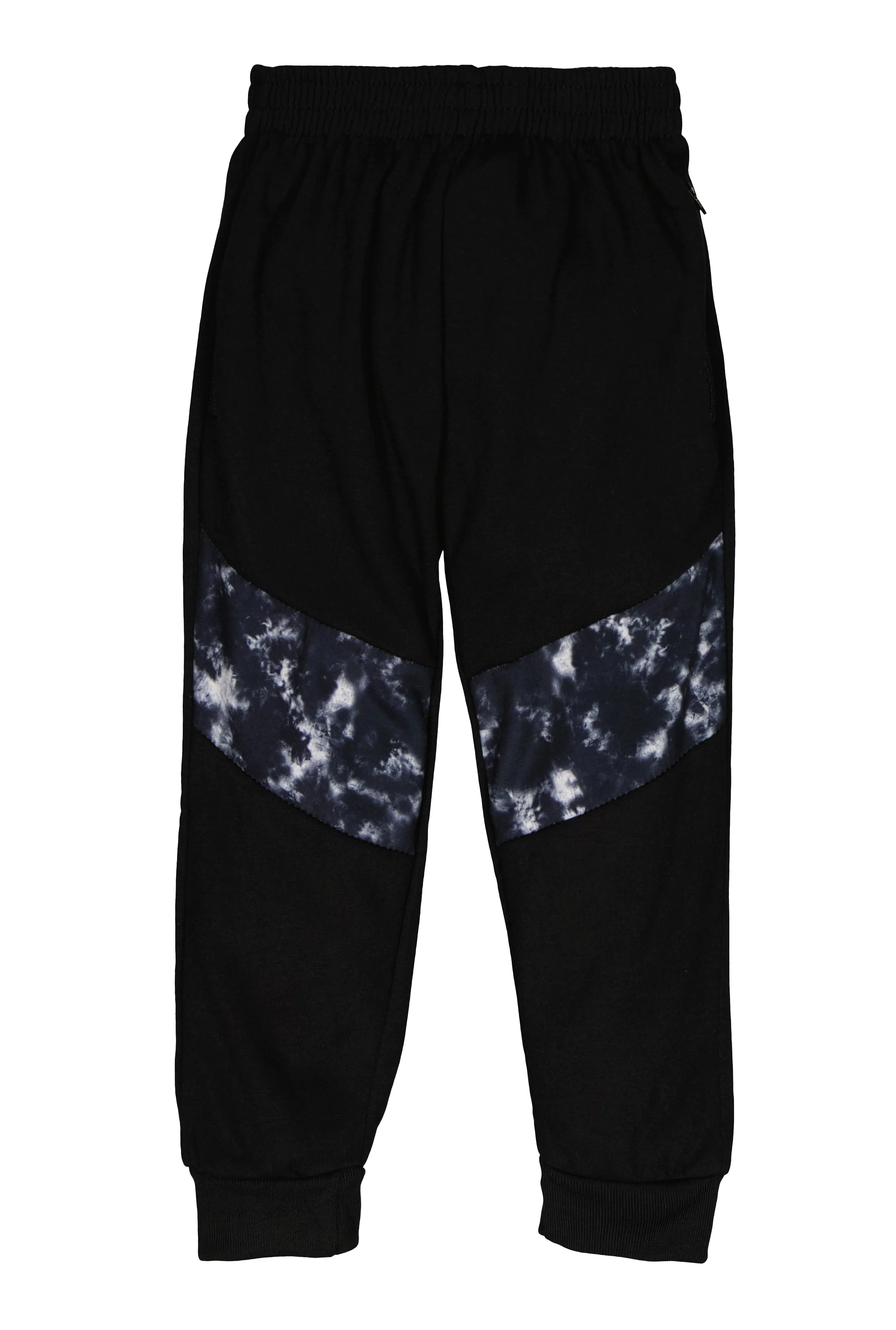 Little Boys Fleece Tie Dye Knee Joggers