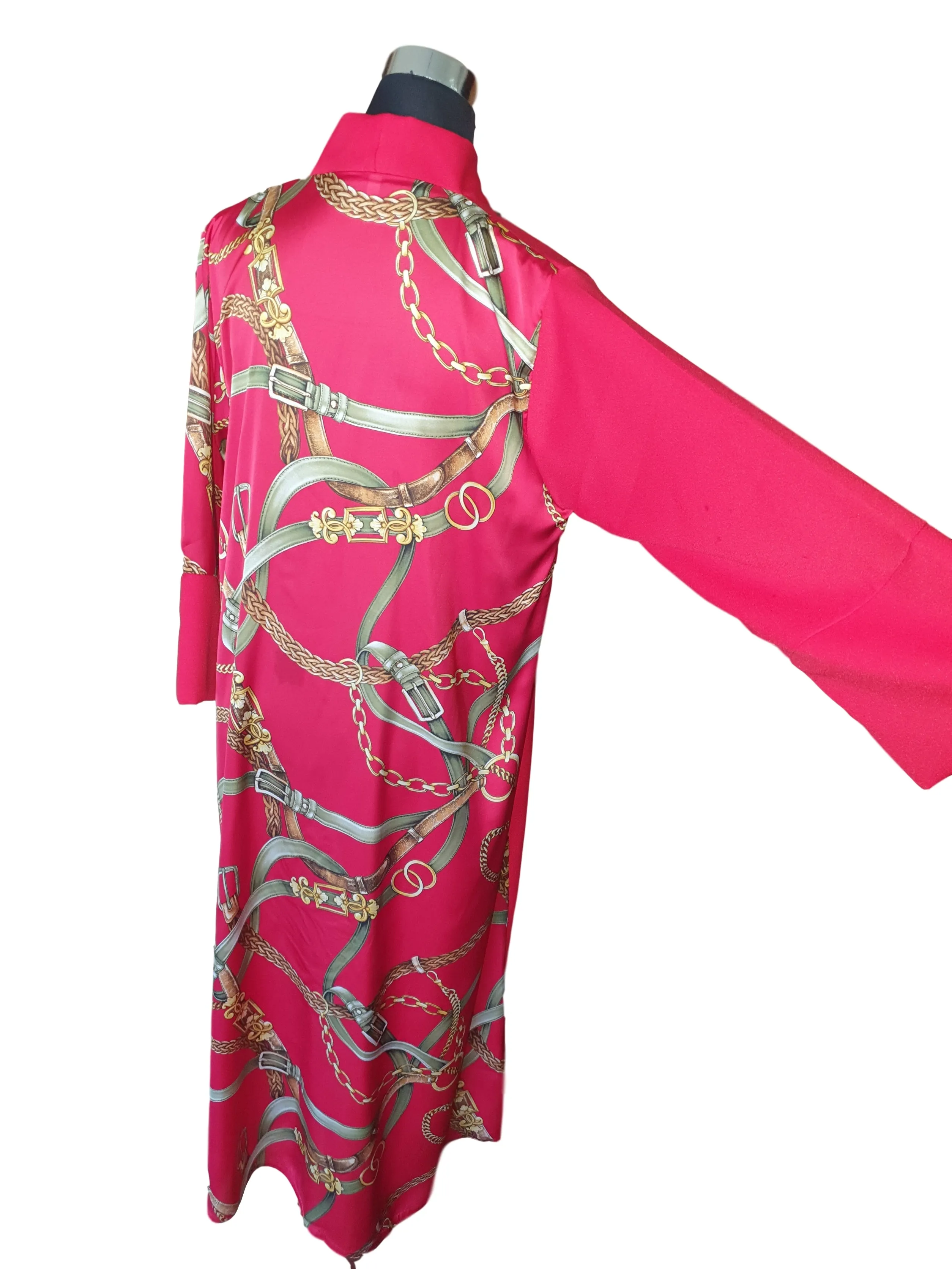 Mamoa contrast kimono robe
