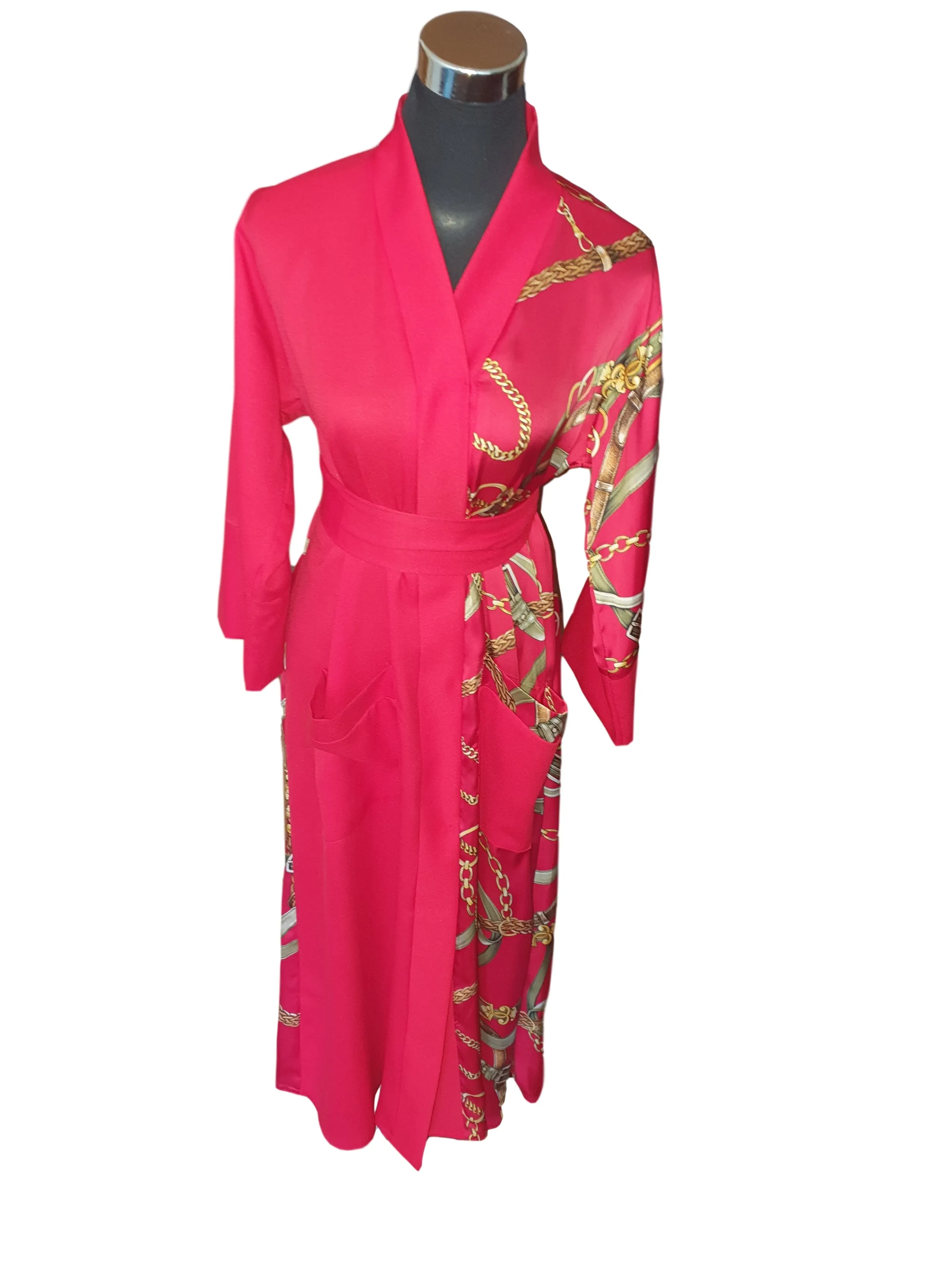 Mamoa contrast kimono robe