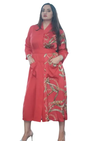 Mamoa contrast kimono robe