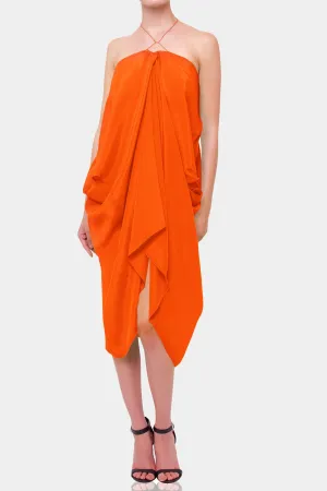 Orange Kaftan Dress Short