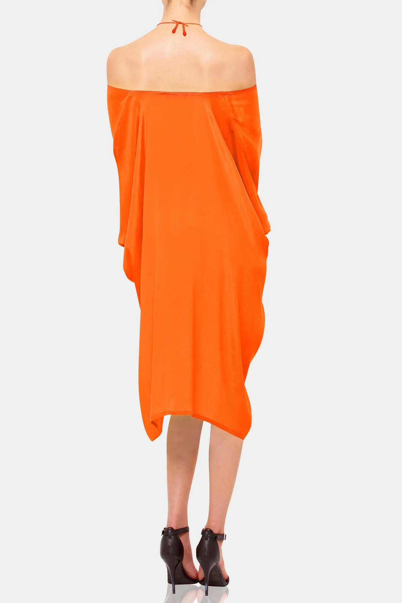 Orange Kaftan Dress Short