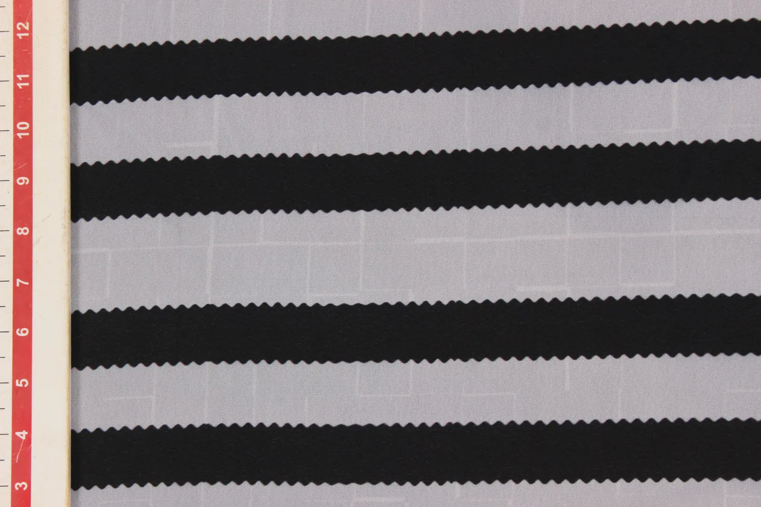 Precut 1 Metre  Black & White Printed Georgette Fabric