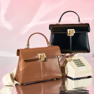 realaiot  Genuine Leather Crossbody Bag, Elegant Shoulder Bag, Women's Fashion Handbag & Purse For Commute