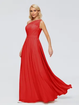 Red Bridesmaid Dresses Uk Arabella One Shoulder Sash Bridesmaid Dresses