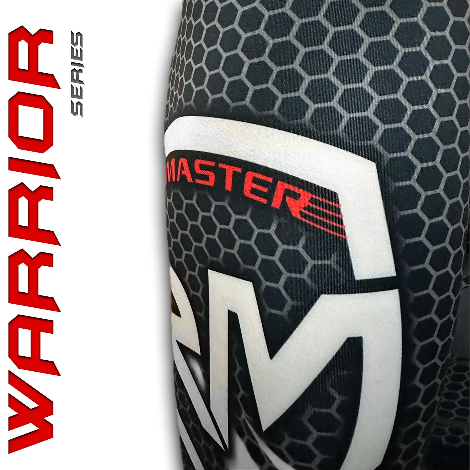 RingMaster Sports Warrior Series Compression Shorts Black White